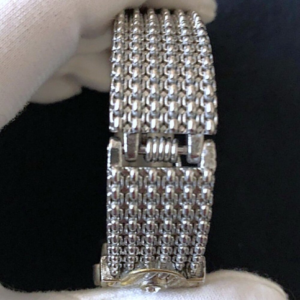 Avalaya Two Tone Mesh Hinged Bangle Bracelet - image 5